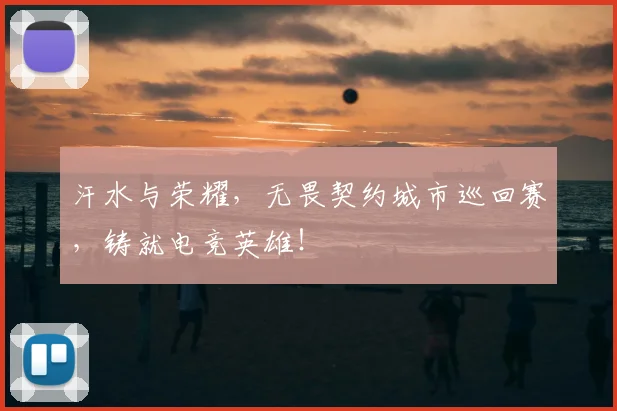 汗水与荣耀，无畏契约城市巡回赛，铸就电竞英雄！